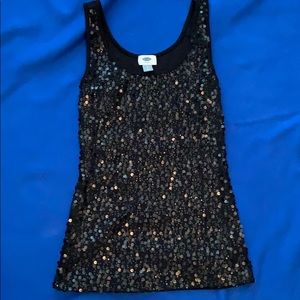 NWOT Black sequin tank